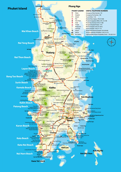 Fullsize Phuket Island Map