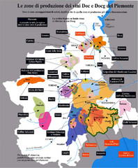 Piedmont Region Wine Map