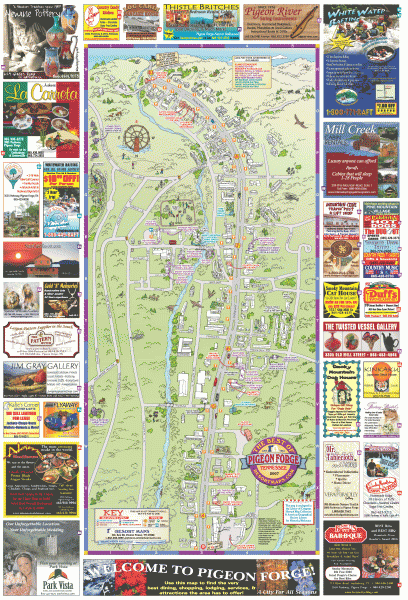 Pigeon Forge South tourist map