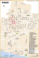 Pisco Tourist Map