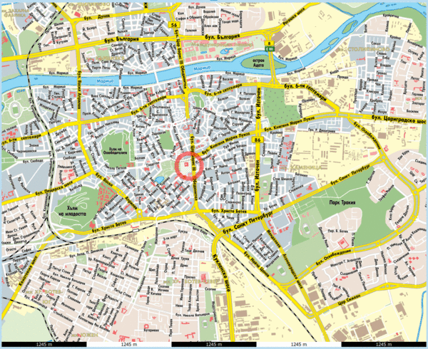Fullsize Plovdiv City map