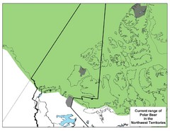 Polar Bear Range in Northwest Territories Map