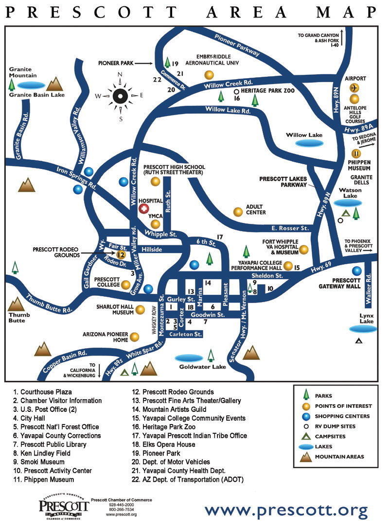 27 Map Of Prescott Arizona Maps Database Source