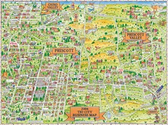 Prescott Prescott Valley and Chino Valley Tourist Map