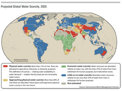 Projected Global Water Scarcity 2025 World Map