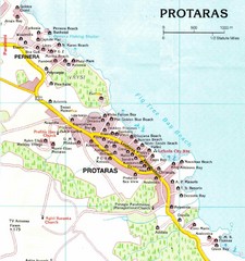 Protaras Cyprus Tourist Map