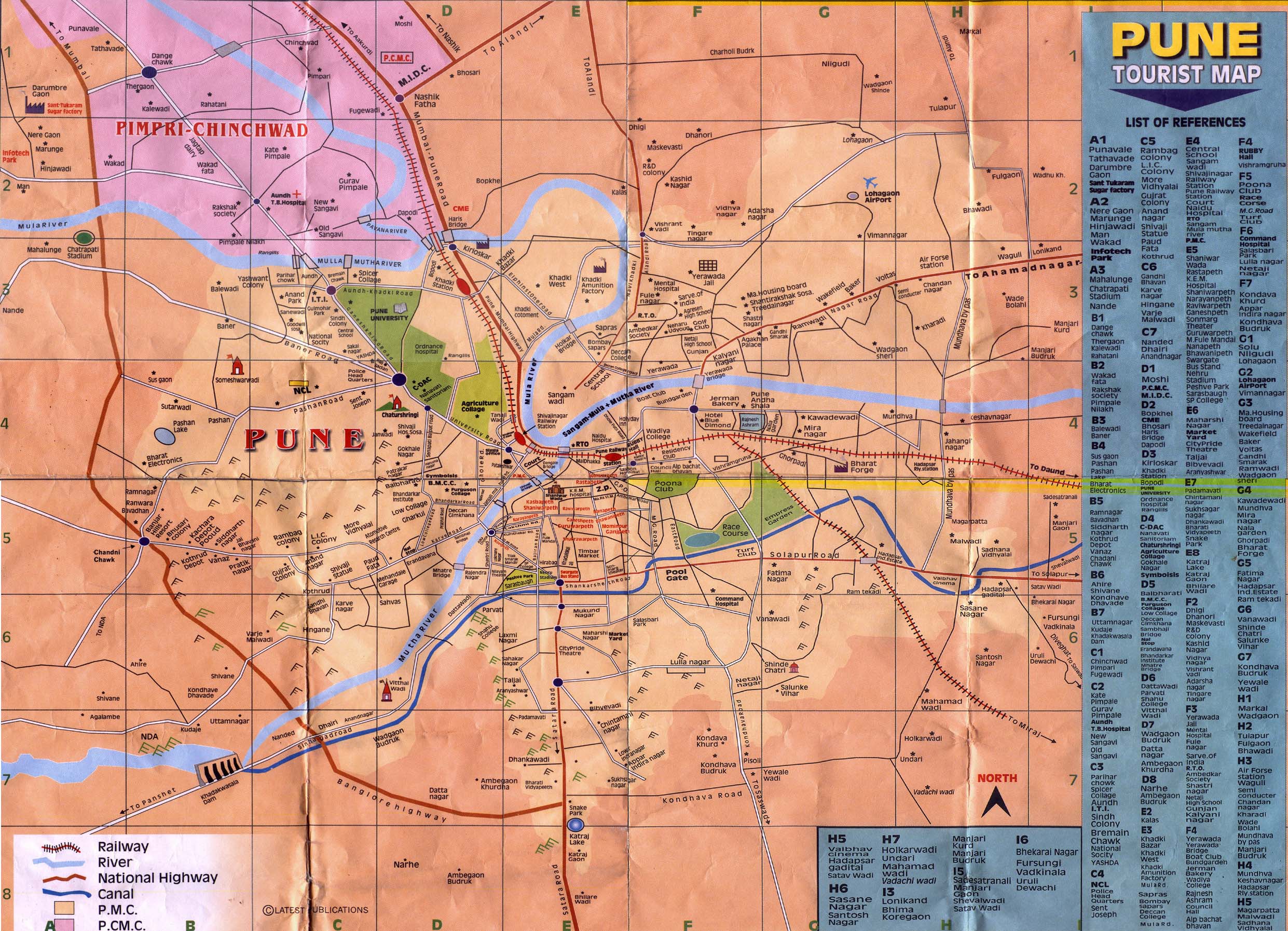 Pune Tourist Map Pune India Mappery