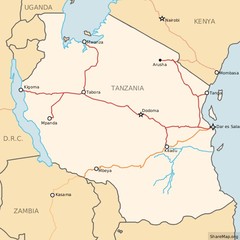 Railways in Tanzania Map