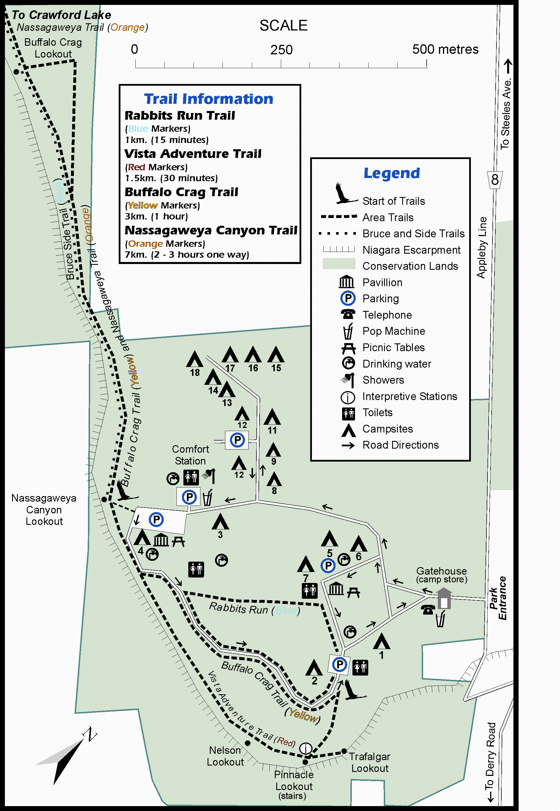 Rattlesnake Point Trail Map Rattlesnake Point Trail Map - Rattlesnake Point Conservation Area Milton On  L9T 2X6 Canada • Mappery