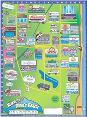 Rehoboth Beach Delaware Cartoon Map