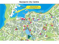 Reykjavik City Centre Tourist Map
