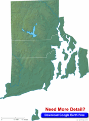 Rhode Island Physical Map