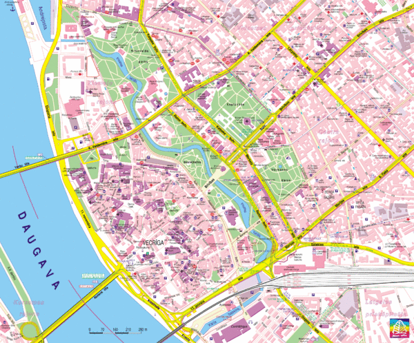 Riga Tourist Map