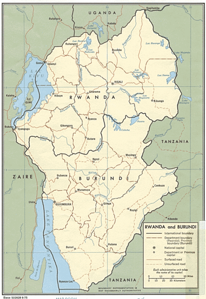 political map of rwanda. of physical map of rwanda.