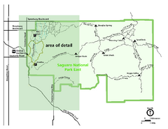 Saguaro National Park Map - Rincon District