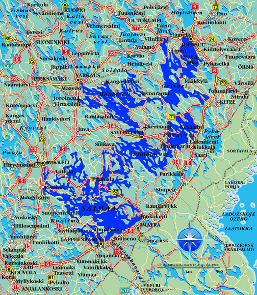 Saimaa Finalnd Map