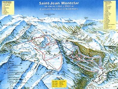 Saint-Jean Montclar Ski Trail Map
