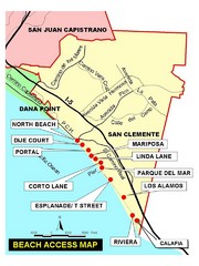 San Clemente Beach Map