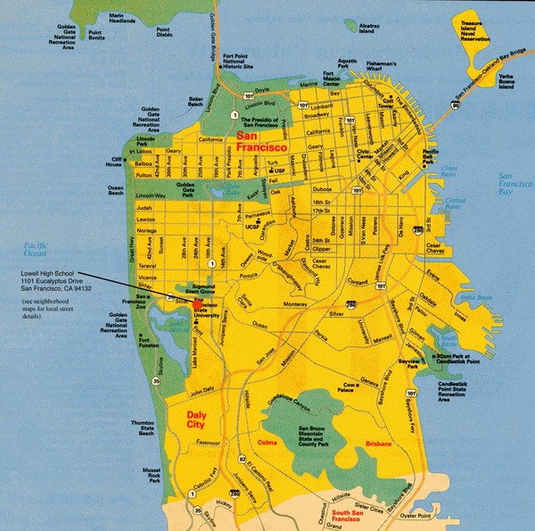 City map of San Francisco with