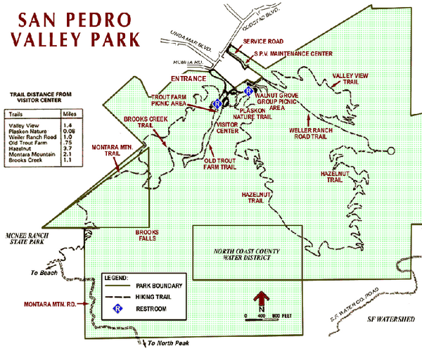 San Pedro Valley Park Map