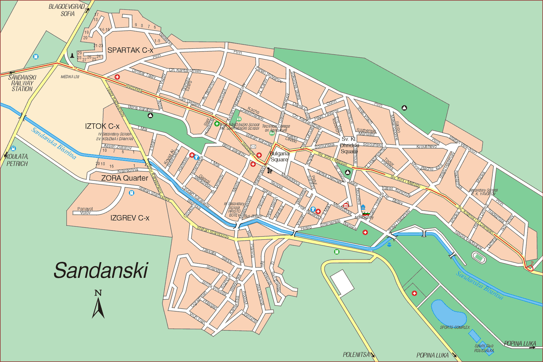 Blagoevgrad Map