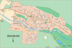 Sandanski Map