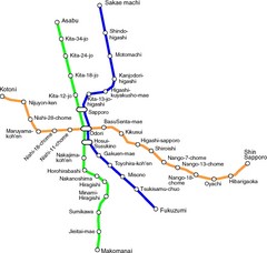 Sapporo Metro Map