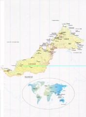 Sarawak and Sabah Map