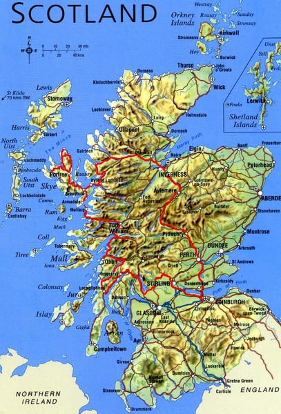 Scotland Tourist Map