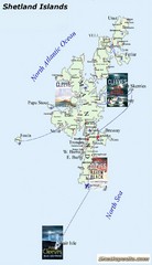 Shetland Islands Tourist Map