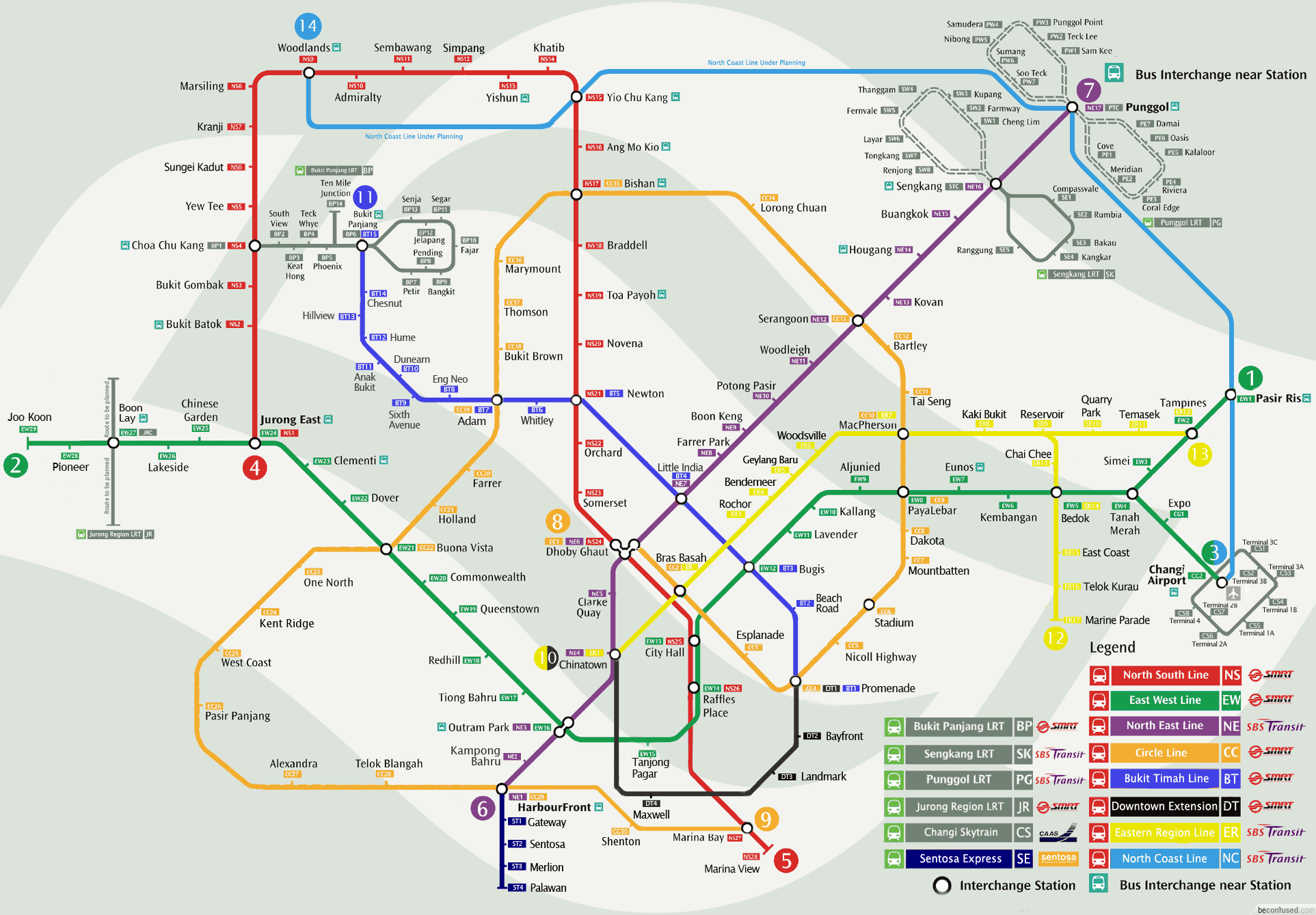 Singapore MRT Map - Singapore • mappery