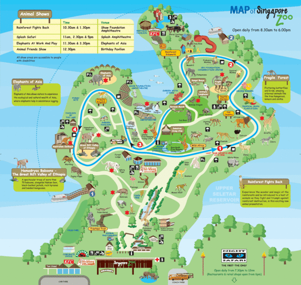 Location Map of Singapore Zoo for Travelers