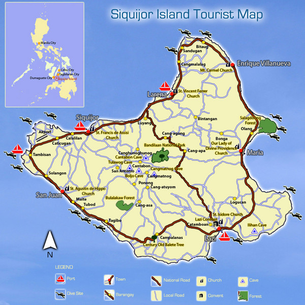 Siquijor Island Tourist Map