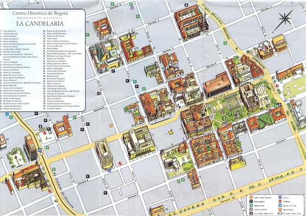 Sitios Historicos en La Candelaria Map