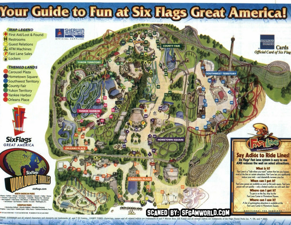 six flags great adventure map. Six Flags Great Adventure has
