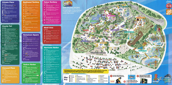 six flags great america map 2011. six flags great america rides.