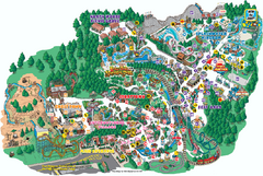 Six Flags Great Escape Theme Park Map
