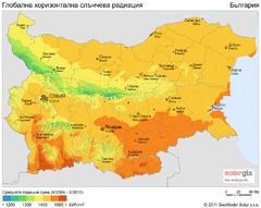 Solar Radiation Map of Bulgaria