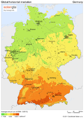 Solar Radiation Map of Germany