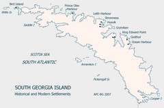 South Georgia Island Settlement Map