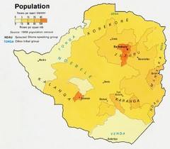 South Rhodesia Population Map
