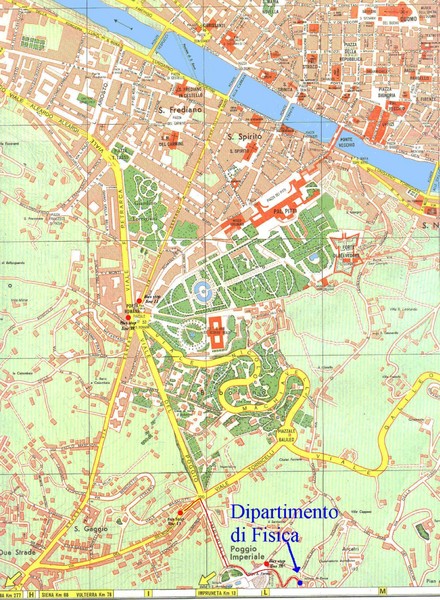 South-West Area of Florence Map