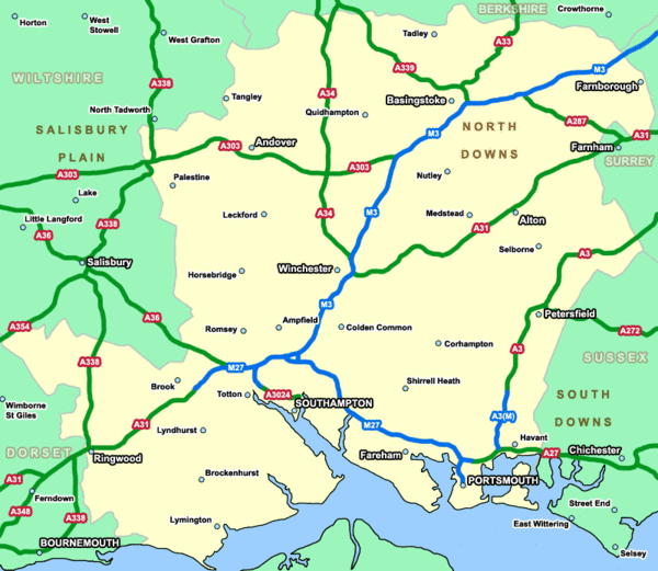 Southhampton Area Hotel Map