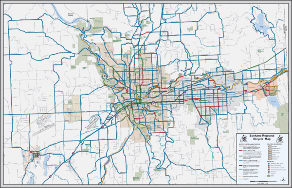 View LocationView Map. click for. Fullsize Spokane, Washington Bike Map