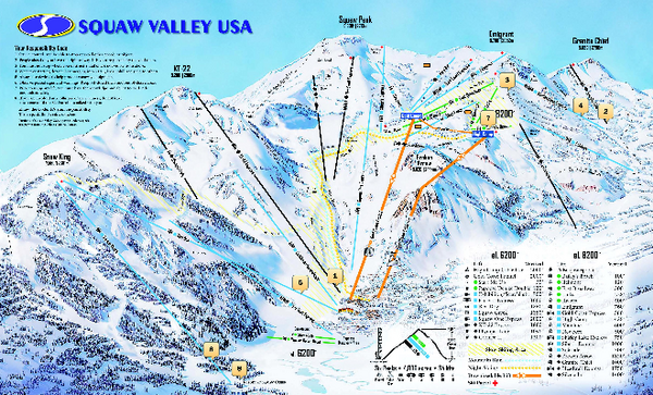 Squaw Valley USA Trail Map