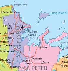 St. Peter and St. George provinces Map