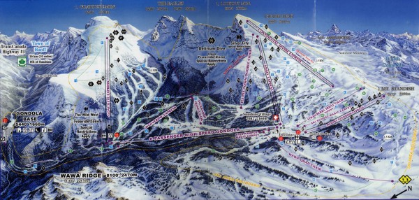Sunshine Village Ski Trail Map