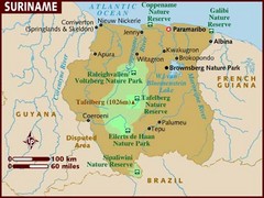 Suriname Country Map