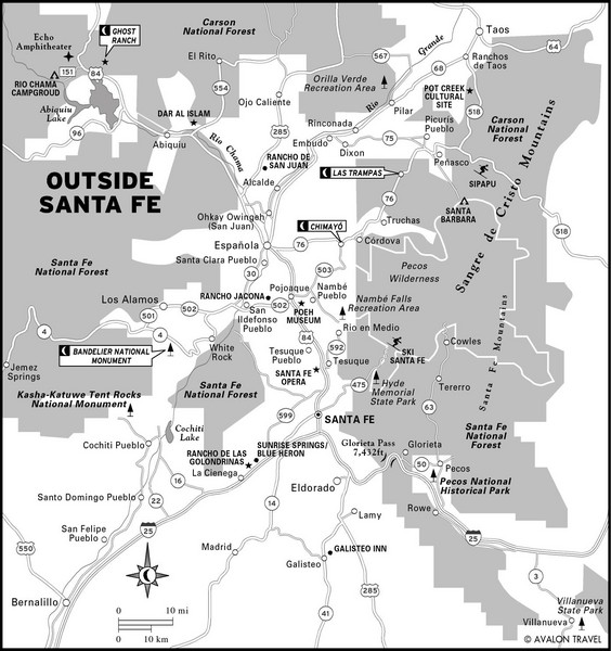 Fullsize Surrounding Santa Fe New Mexico Area Map