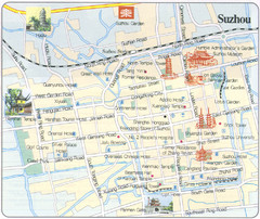 Suzhou China Tourist Map
